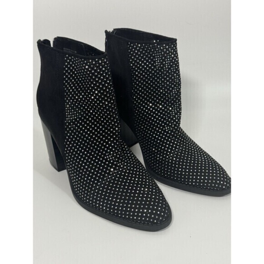 Madden NYC Women's Rain Zip Up High Heel Fashion Ankle Boots Black Size 9